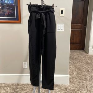 Grace Karin Women’s Cropped Paper Bag Waist Pants with Pockets